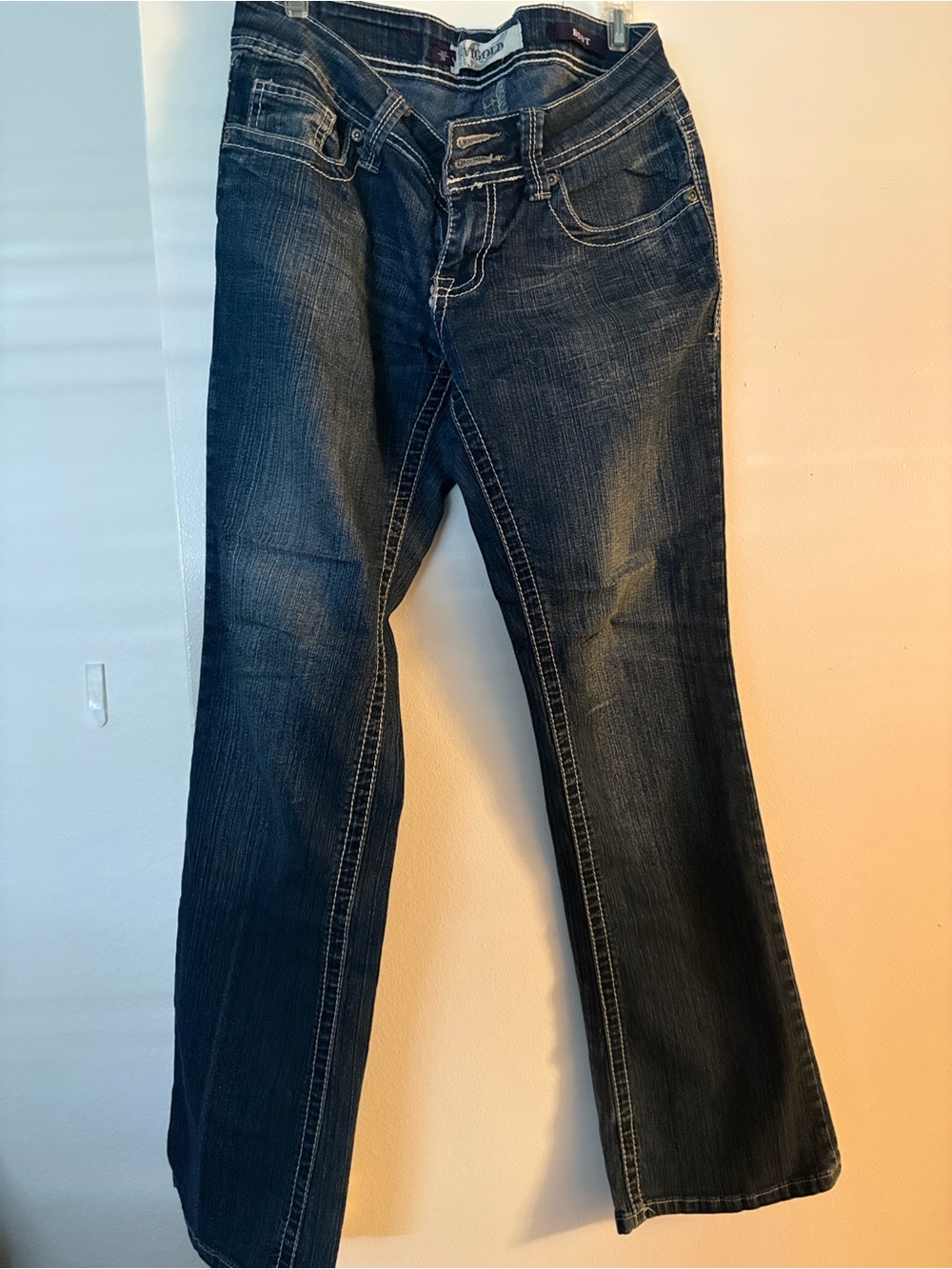 Vigold Dark Indigo Wide Leg Jeans